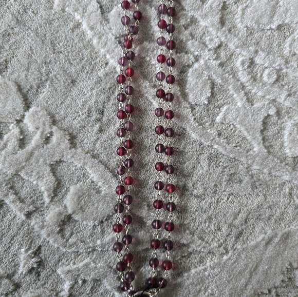 VSA Wrap - 6mm Vintage Frosted Beaujolais - Silver / Frosted Beaujolais - Picture 2 of 3